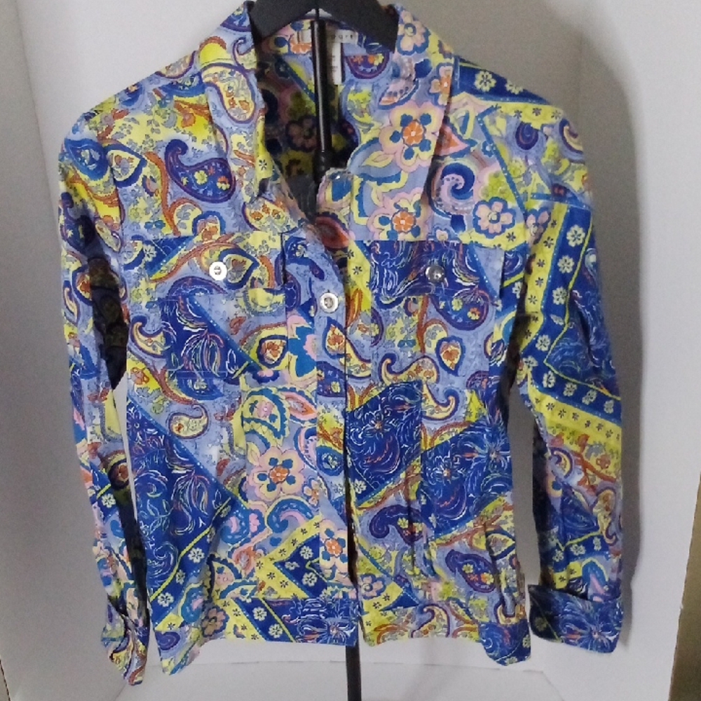 Vibrant Paisley Women's Jean Jacket